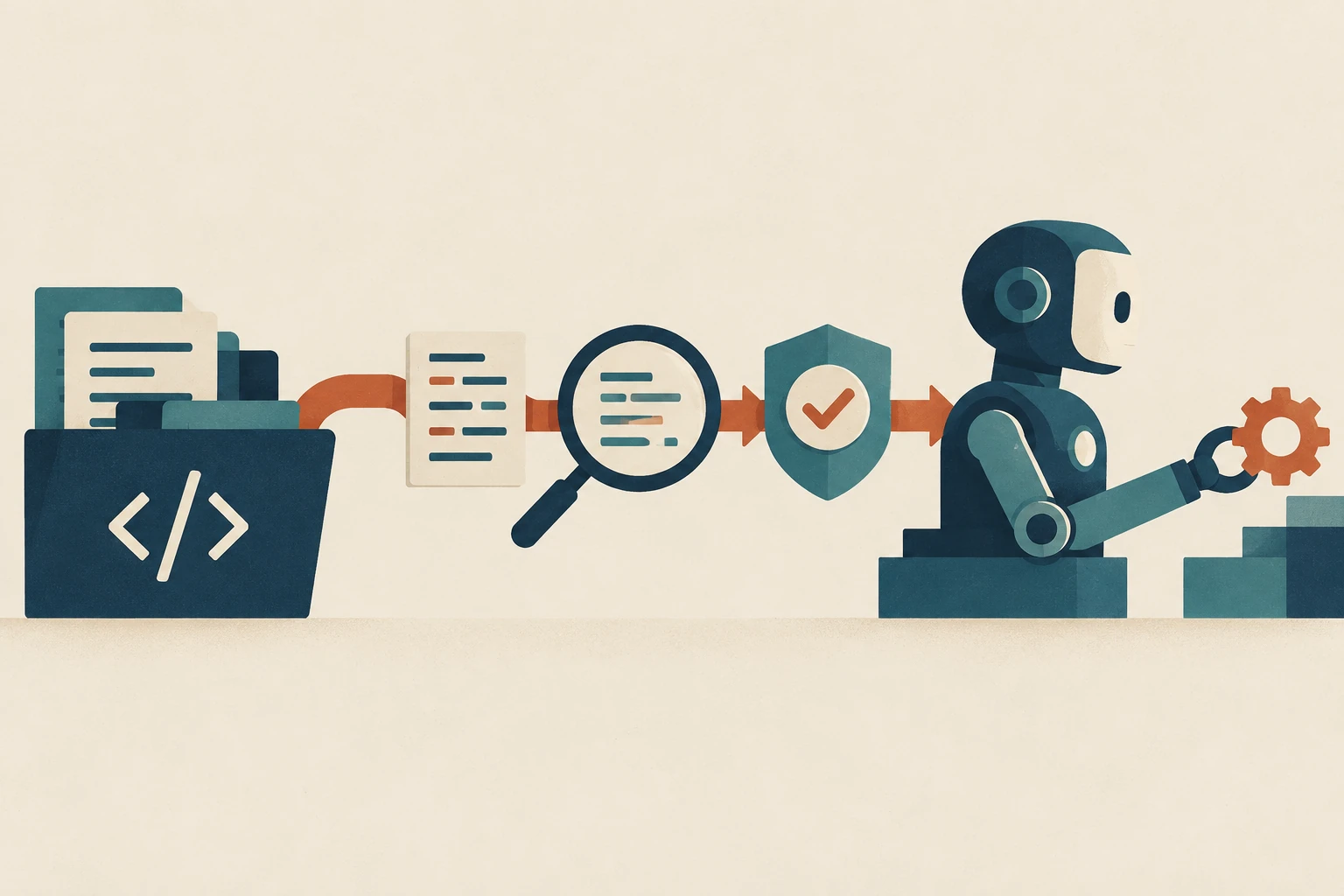 Repository instructions pass through a review lens and approval gate before reaching an agent.
